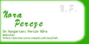 nora percze business card